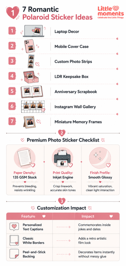 7 romantic polaroid sticker ideas
