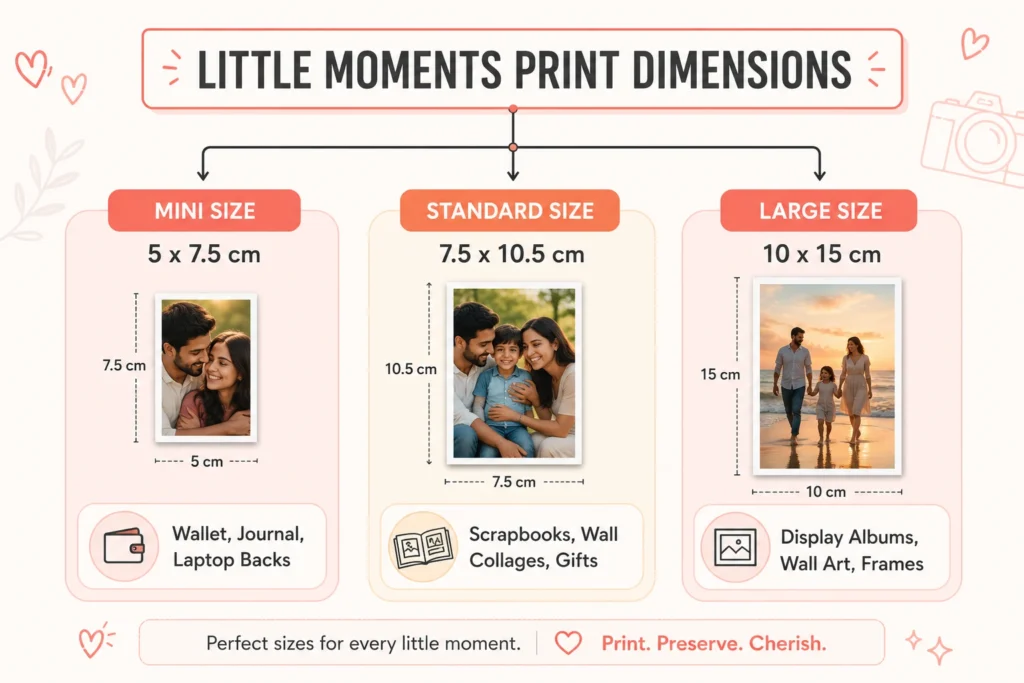 Little Moments is Custom Polaroid Prints - dimensions